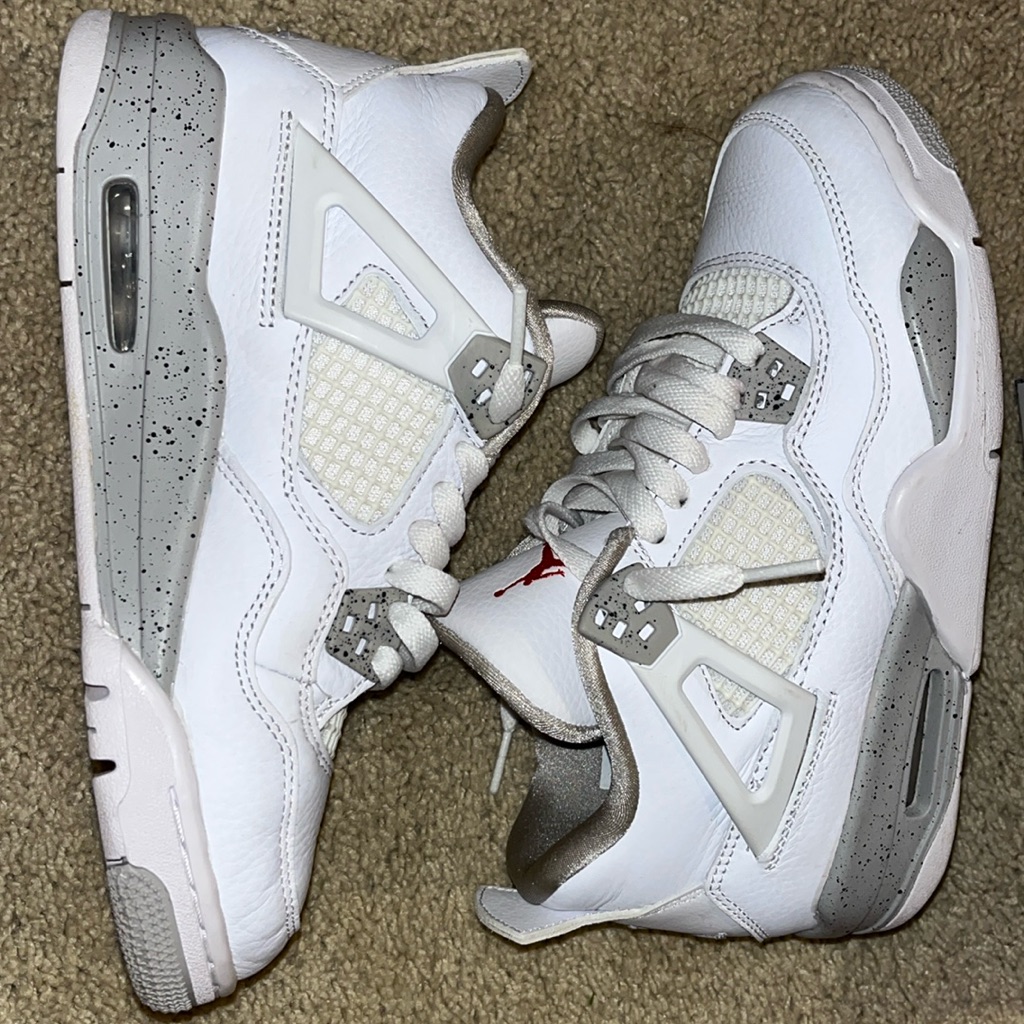 Gs Jordan 4 White Oreo